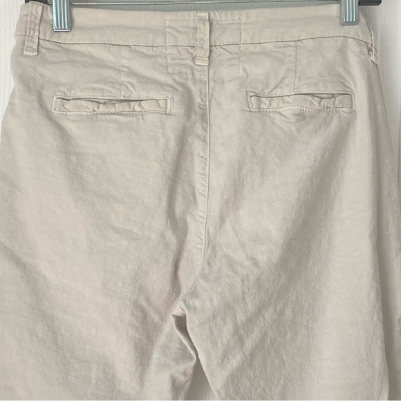Frank & Eileen Wicklow Italian Performance Linen Cropped Chinos In Cement - Picture 12 of 12